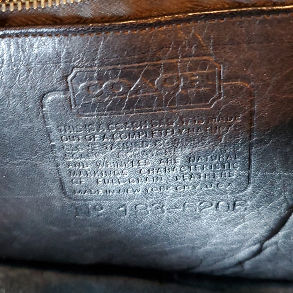 Vintage black leather Coach crossbody bags purse Y2K - Picture 8 of 8